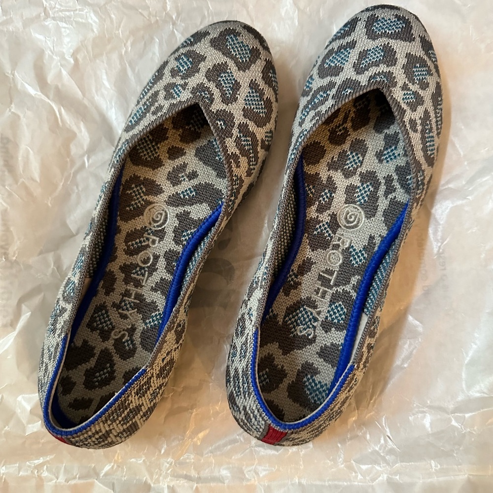 Rothy’s Grey Spotted Flats Sz 6.5